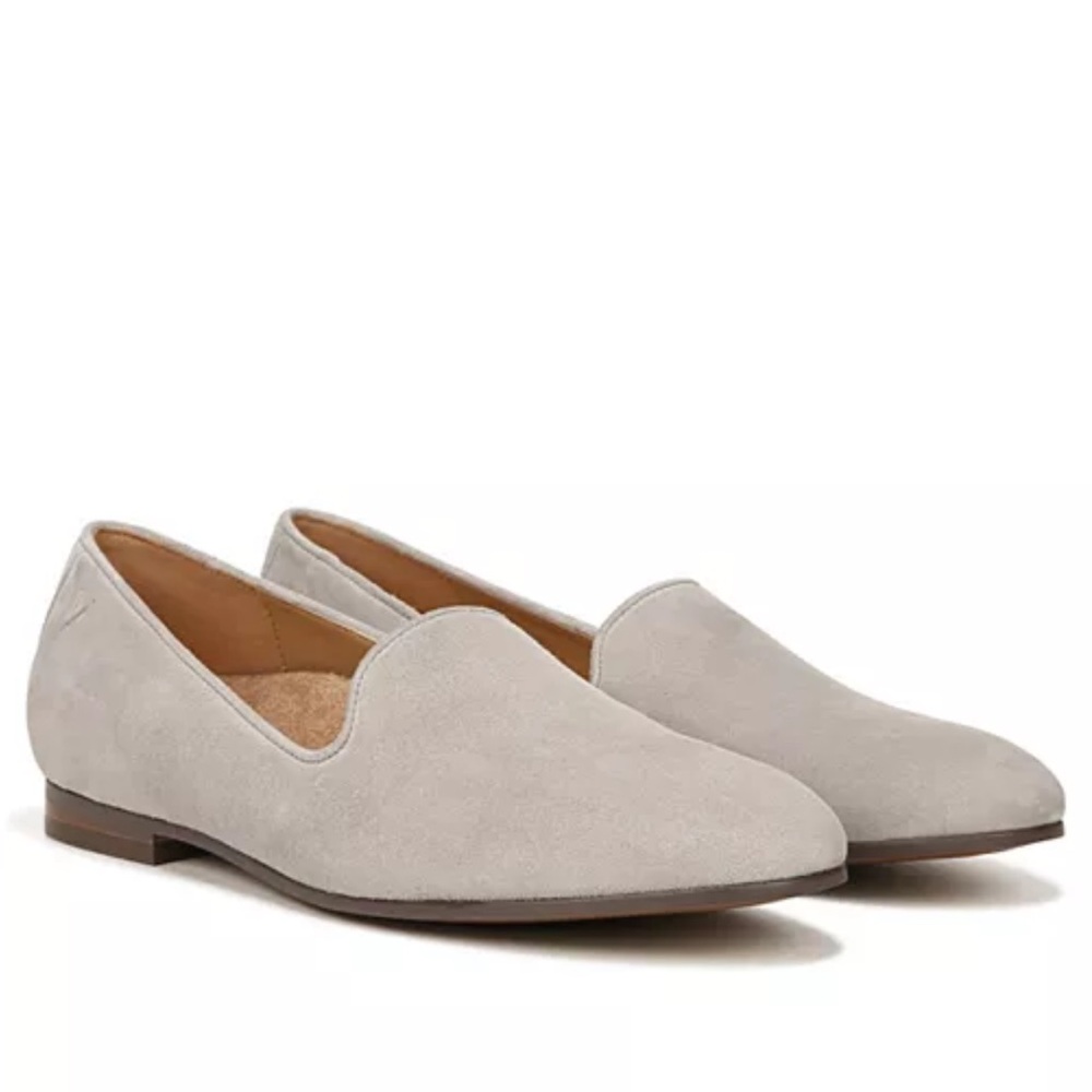 Vionic Willa II Orthotic Loafers 9.5 Taupe Gray Suede Slip-On Flats New